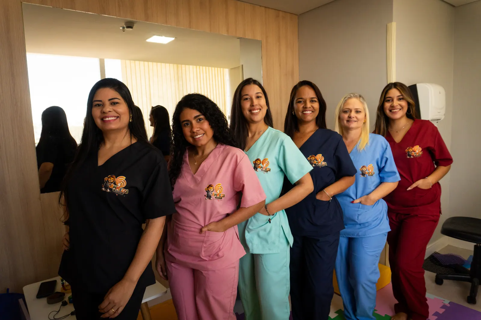 Equipe de fisioterapia pediátrica da Ampiezza Petit em Águas Claras e Taguatinga